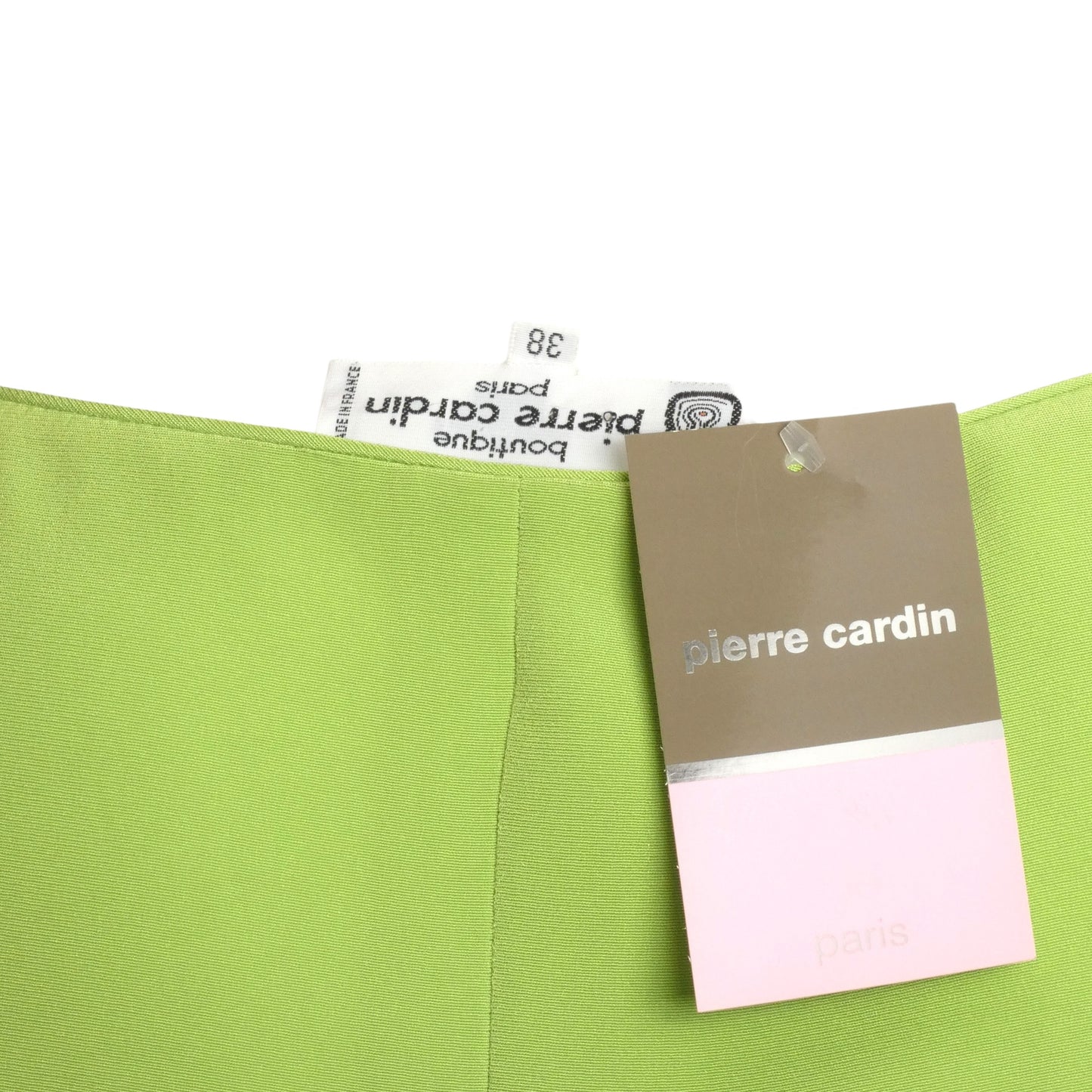 2009 Green Crepe & Feather Dress, Size 8