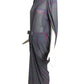 1988 Grey Printed Silk Evening Dress, Size 6