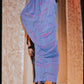 1988 Grey Printed Silk Evening Dress, Size 6