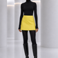 1998 Yellow Rayon A-Line Skirt, Size 8