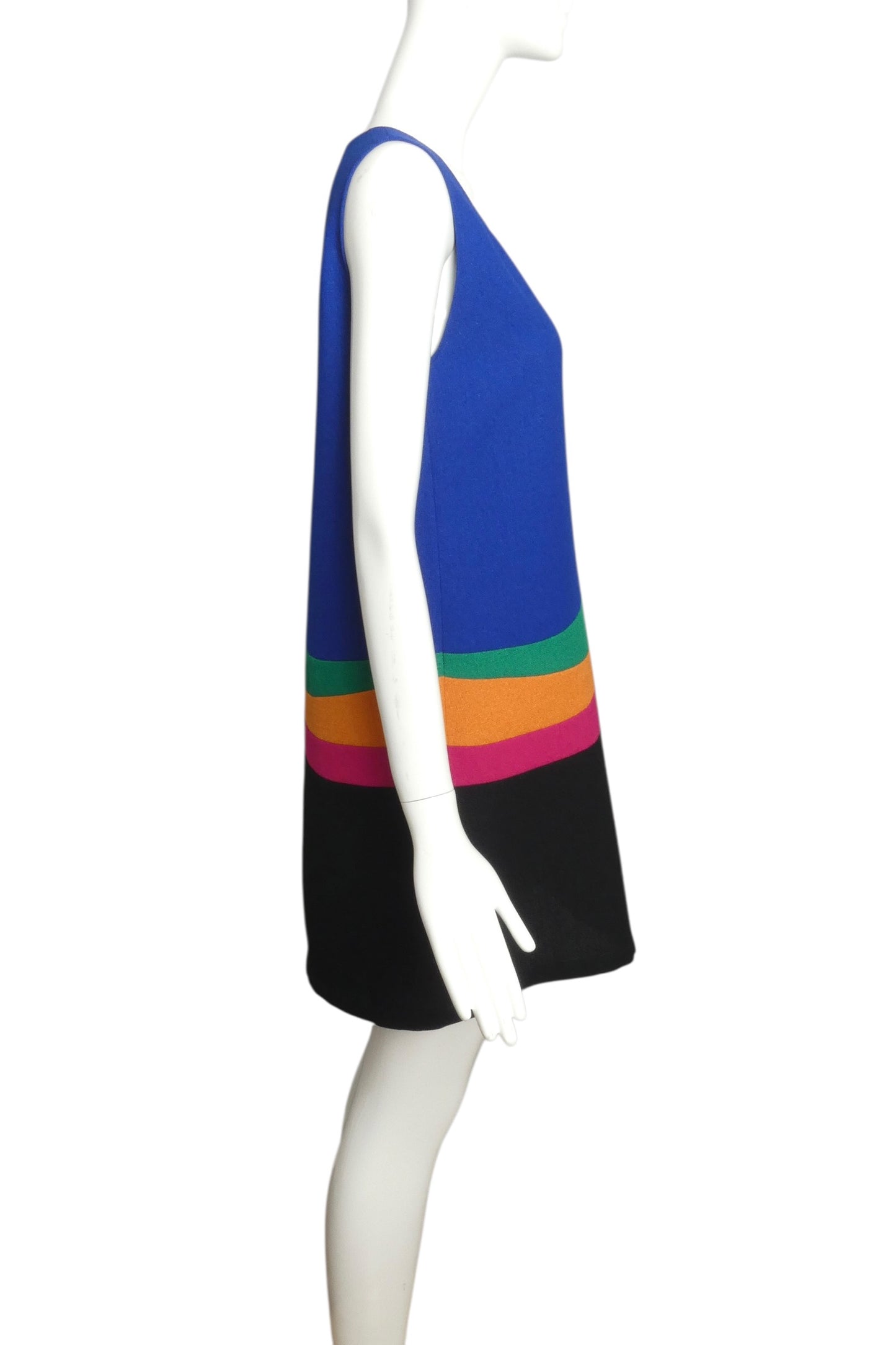 2008 Blue Colorblock Rayon Dress, Size 6