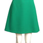 1998 Green Rayon A-Line Skirt, Size 8