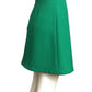 1998 Green Rayon A-Line Skirt, Size 8