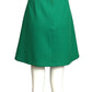 1998 Green Rayon A-Line Skirt, Size 8