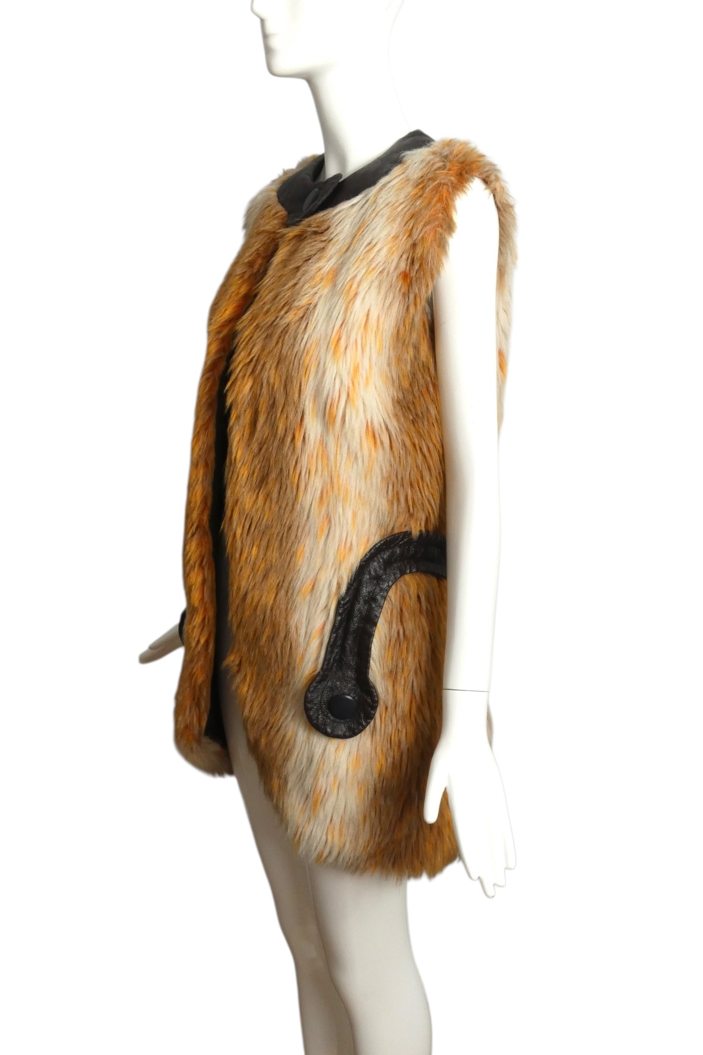 1998 Ombre Faux Fur Vest, Size 6
