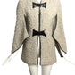 PIERRE CARDIN- 2007 Ivory Wool Boucle Knit Coat, Size 6