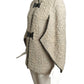 PIERRE CARDIN- 2007 Ivory Wool Boucle Knit Coat, Size 6