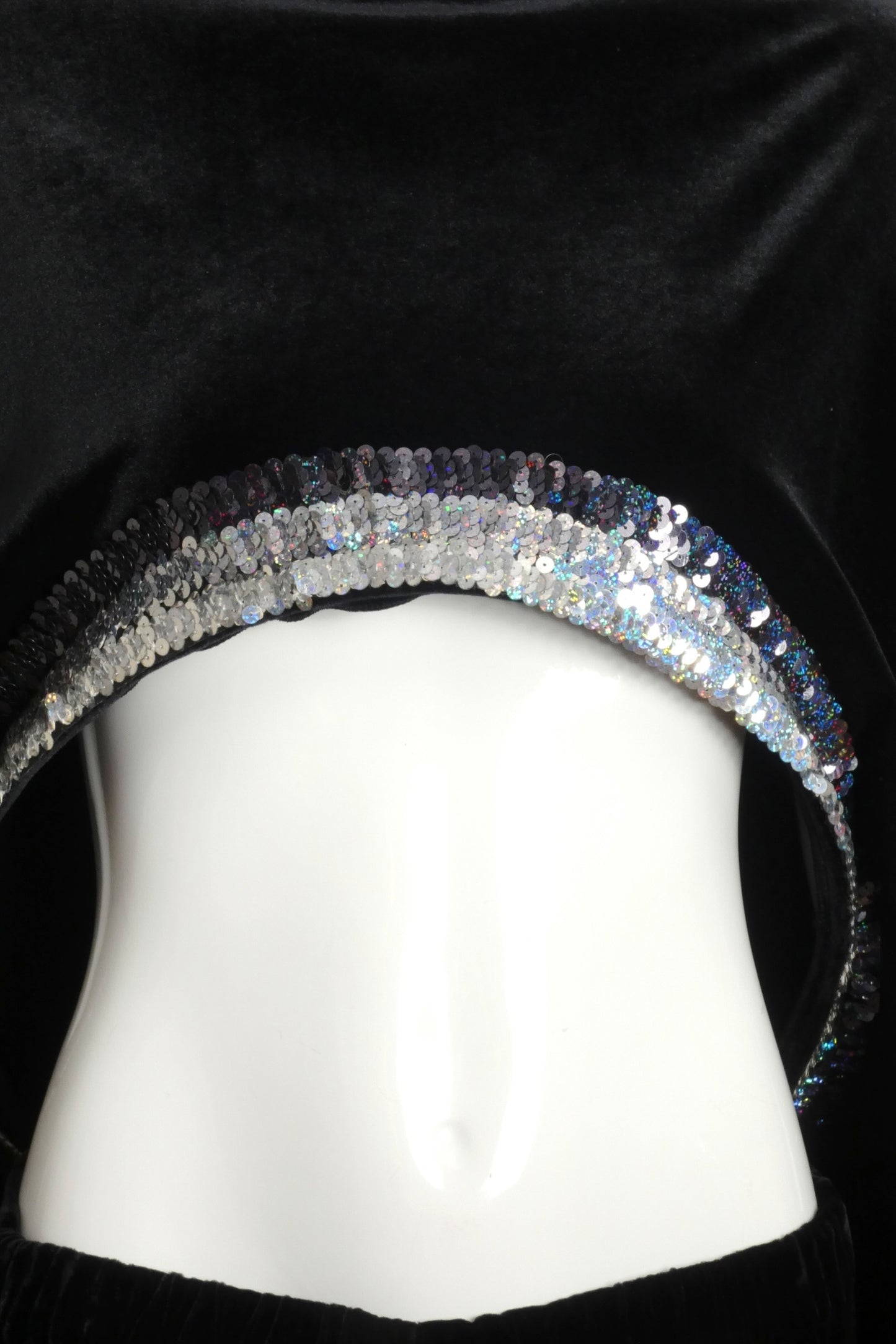 2007 Black Velvet Cutout Hoop Pant Ensemble, Size 6