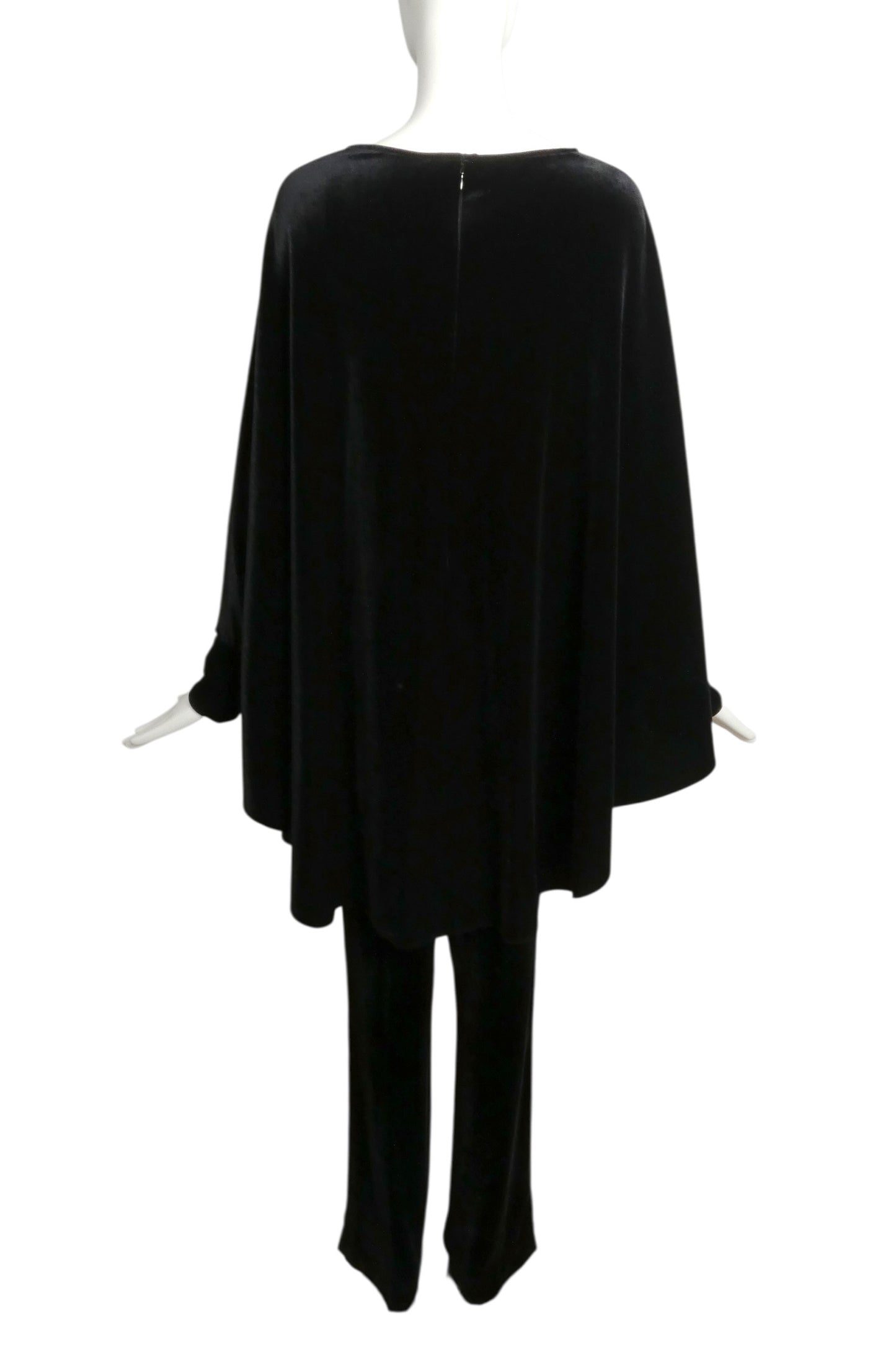 2007 Black Velvet Cutout Hoop Pant Ensemble, Size 6