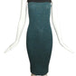 1980 Green Wool Ribbed Knit Skirt, Size 4
