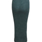 1980 Green Wool Ribbed Knit Skirt, Size 4