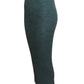 1980 Green Wool Ribbed Knit Skirt, Size 4