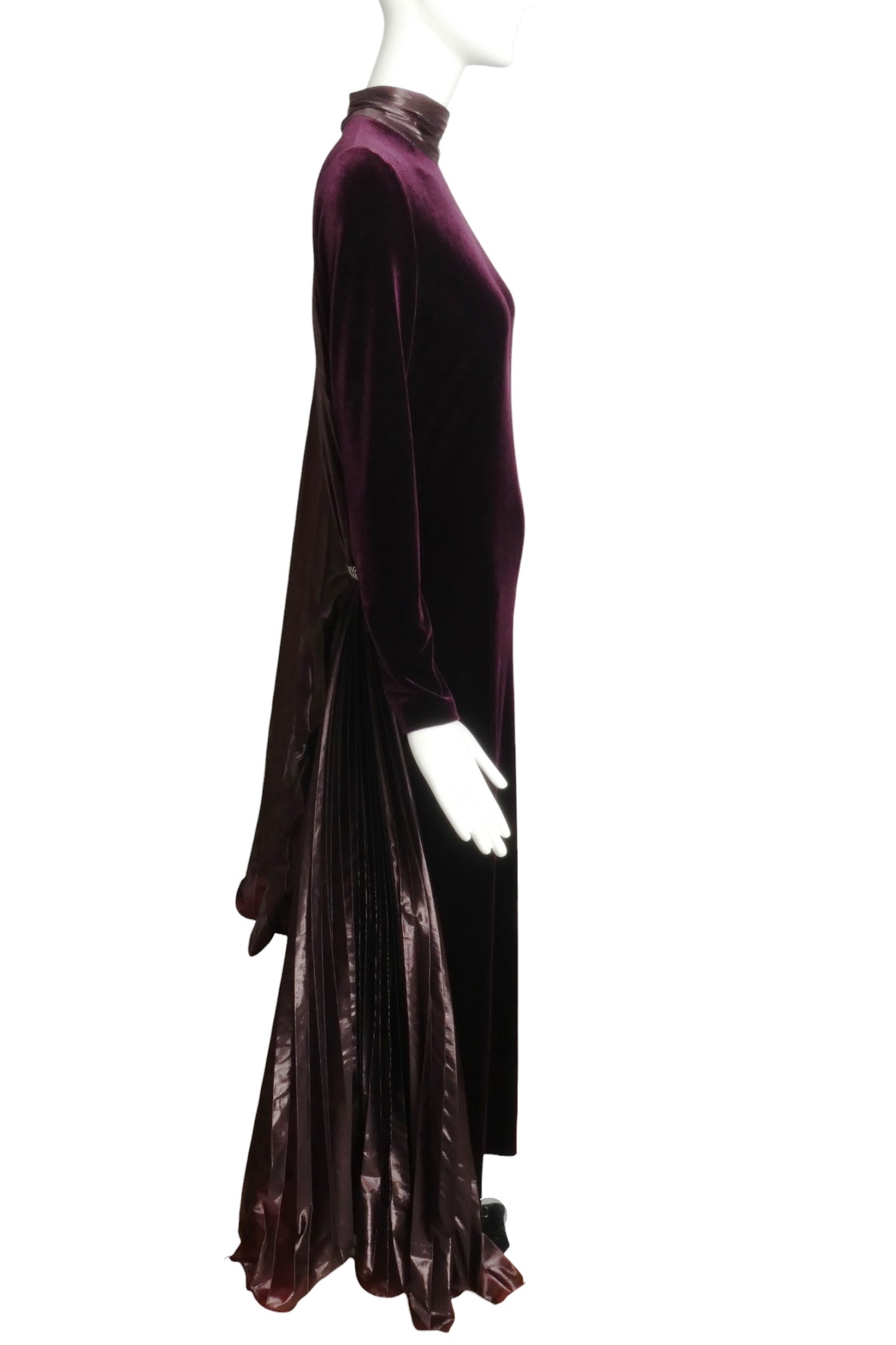 1991 Purple Velvet & Lamé Gown, Size 6