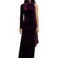 1991 Purple Velvet & Lamé Gown, Size 6