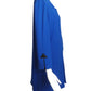 1985 Blue Crepe Diagonal Zipper Dress, Size 12