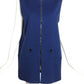 1990 Navy Wool Zip Front Coat, Size 6