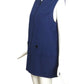 1990 Navy Wool Zip Front Coat, Size 6