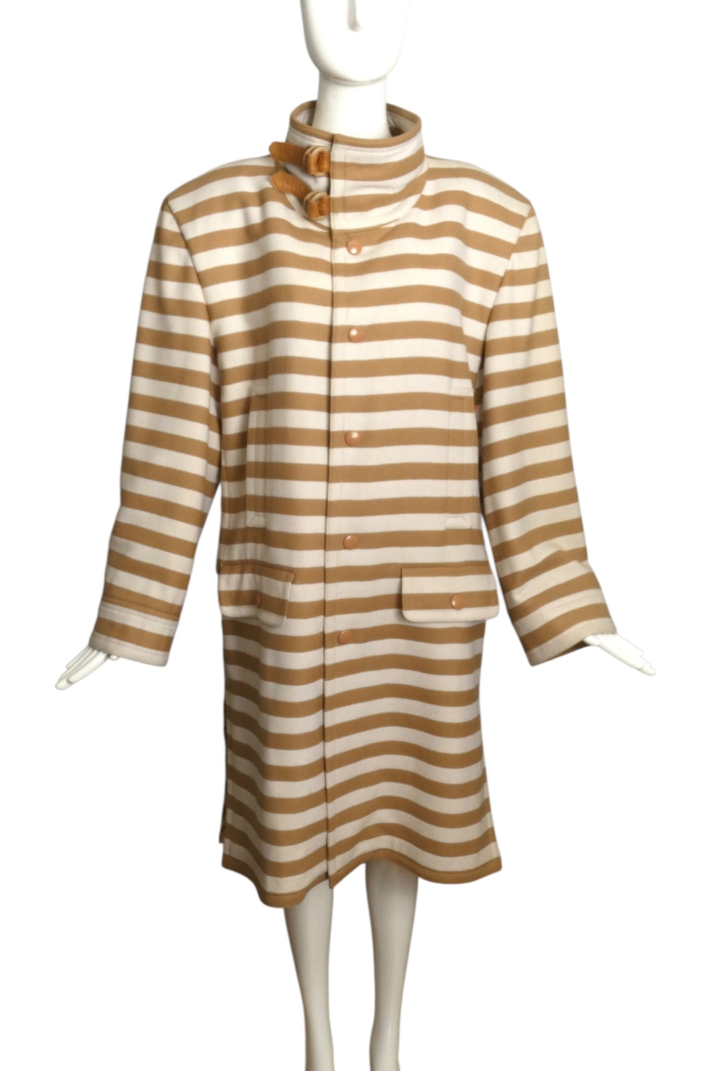 PIERRE CARDIN- 1998 Wool Stripe Coat, Size 10