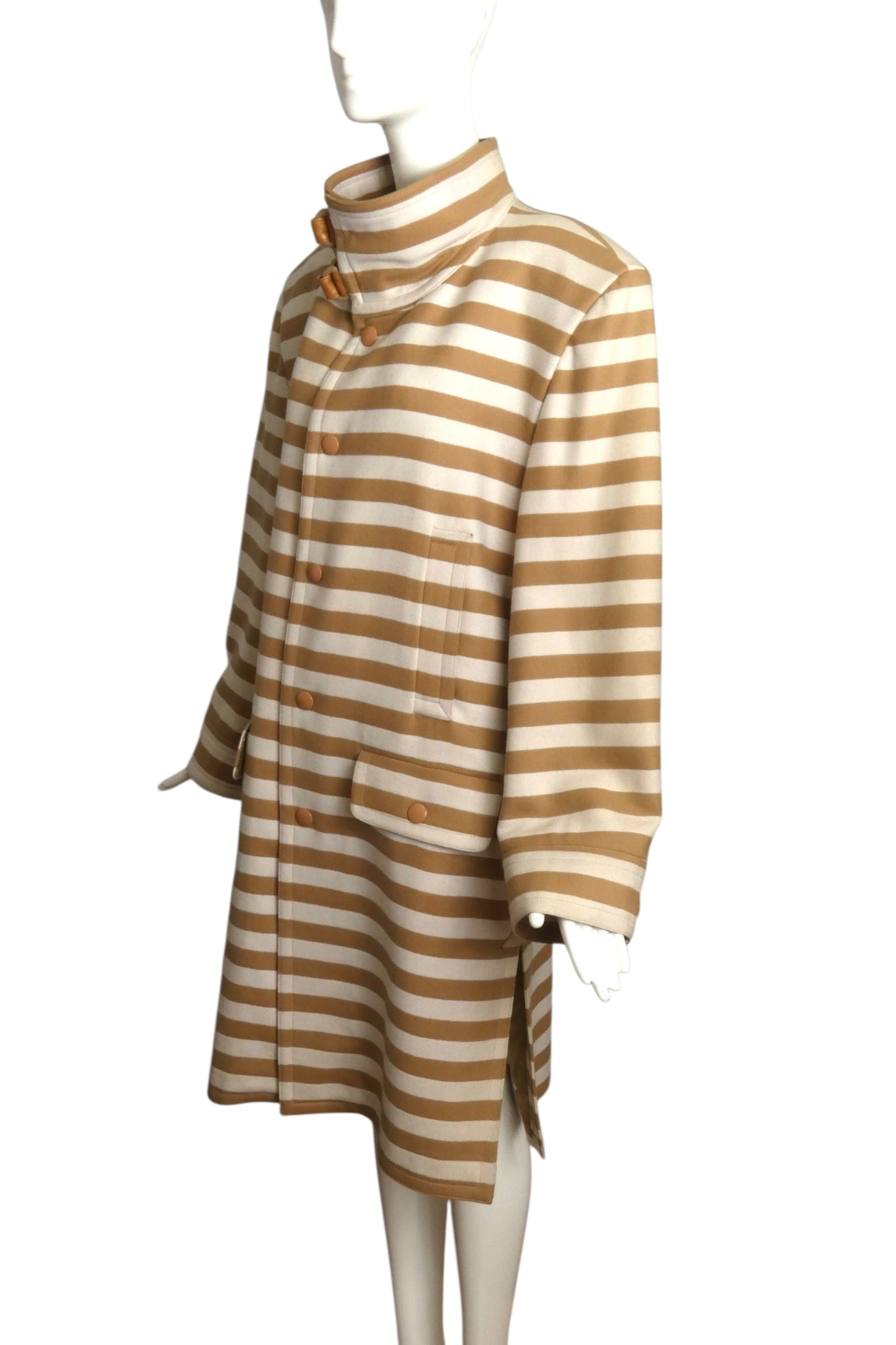 PIERRE CARDIN- 1998 Wool Stripe Coat, Size 10