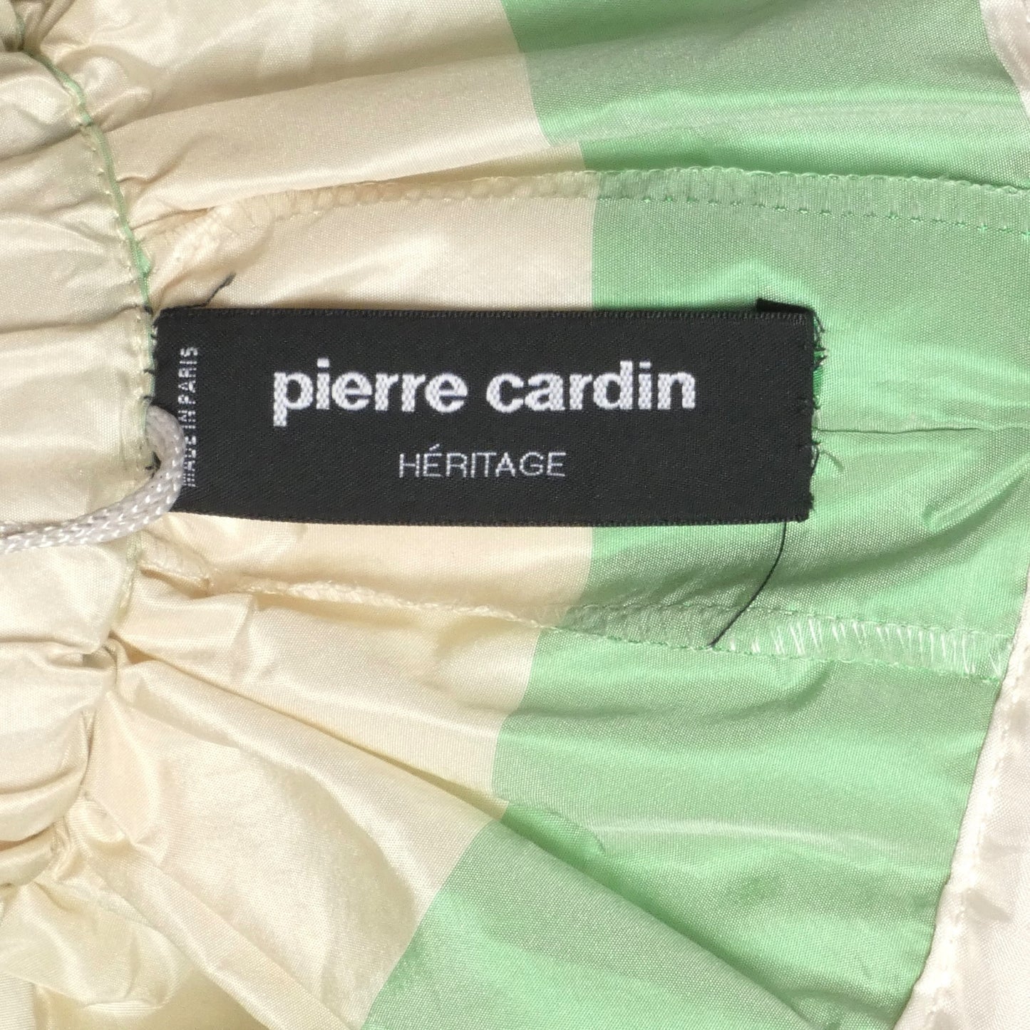 1992 Green & White Stripe Taffeta Skirt, Size 6