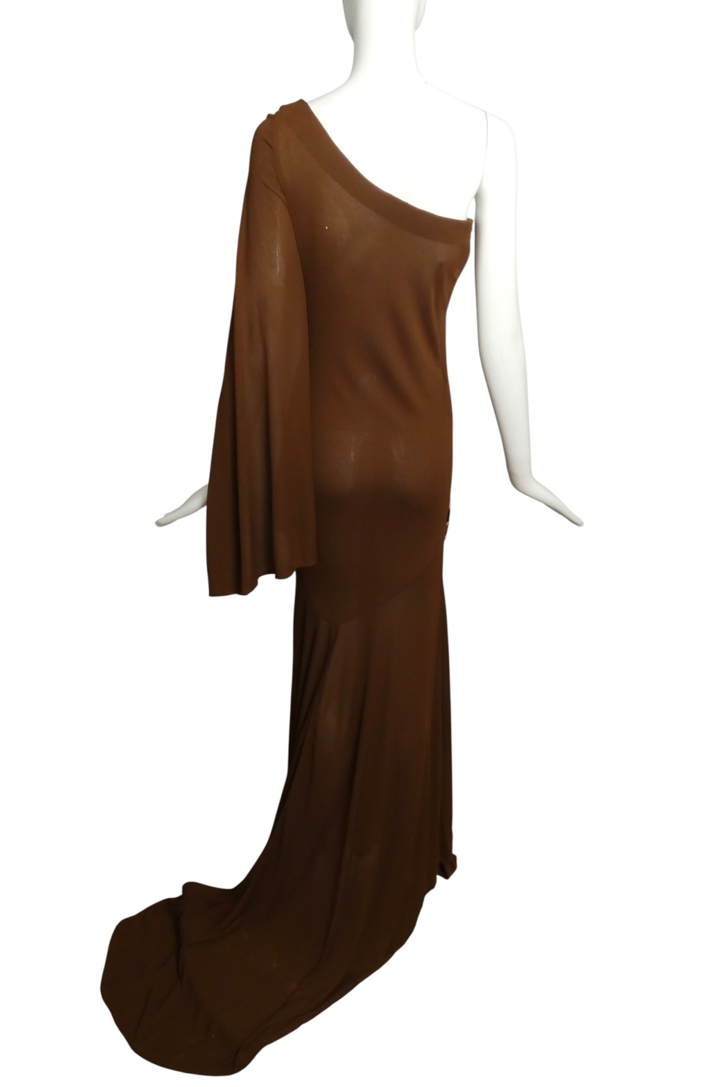 PIERRE CARDIN- AS IS 1998 Brown Jersey Knit Evening Gown, Size 4