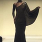 PIERRE CARDIN- AS IS 1998 Brown Jersey Knit Evening Gown, Size 4