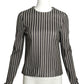 2020s NWT Striped Lambskin Blouse, Size 4