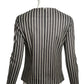 2020s NWT Striped Lambskin Blouse, Size 4