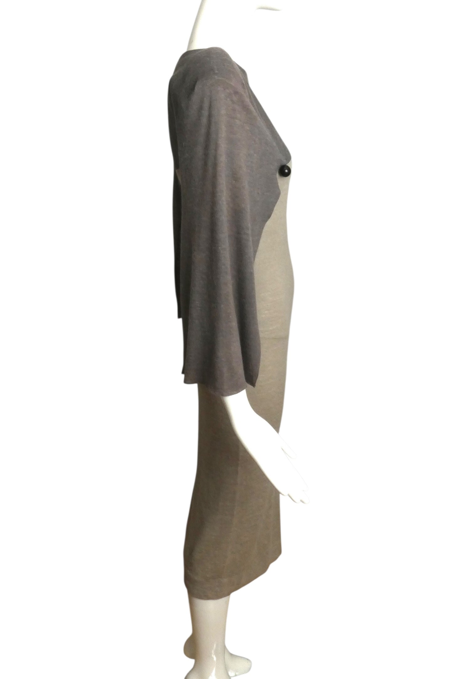 1979 Grey Wool Knit Sheath Dress, Size 4