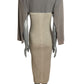 PIERRE CARDIN - 1979 Grey Wool Knit Sheath Dress, Size 4