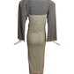 1979 Grey Wool Knit Sheath Dress, Size 4