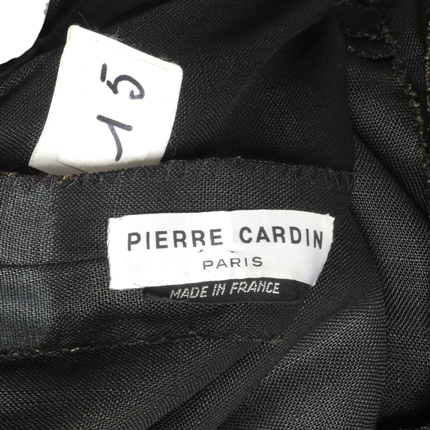 1973 Black Linen & Knit Pants, Size 8