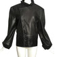 PIERRE CARDIN- 1970s Black Leather Jacket, Size 6