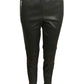 ALEXANDER MCQUEEN- NWT 2017 Black Leather Racer Stripe Pants, Size 10