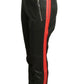 ALEXANDER MCQUEEN- NWT 2017 Black Leather Racer Stripe Pants, Size 10