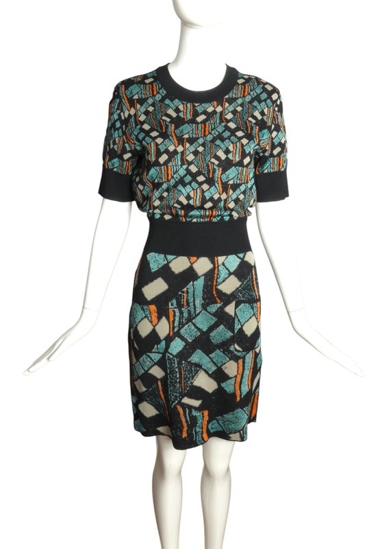 2015 Printed Knit Dress, Size 6