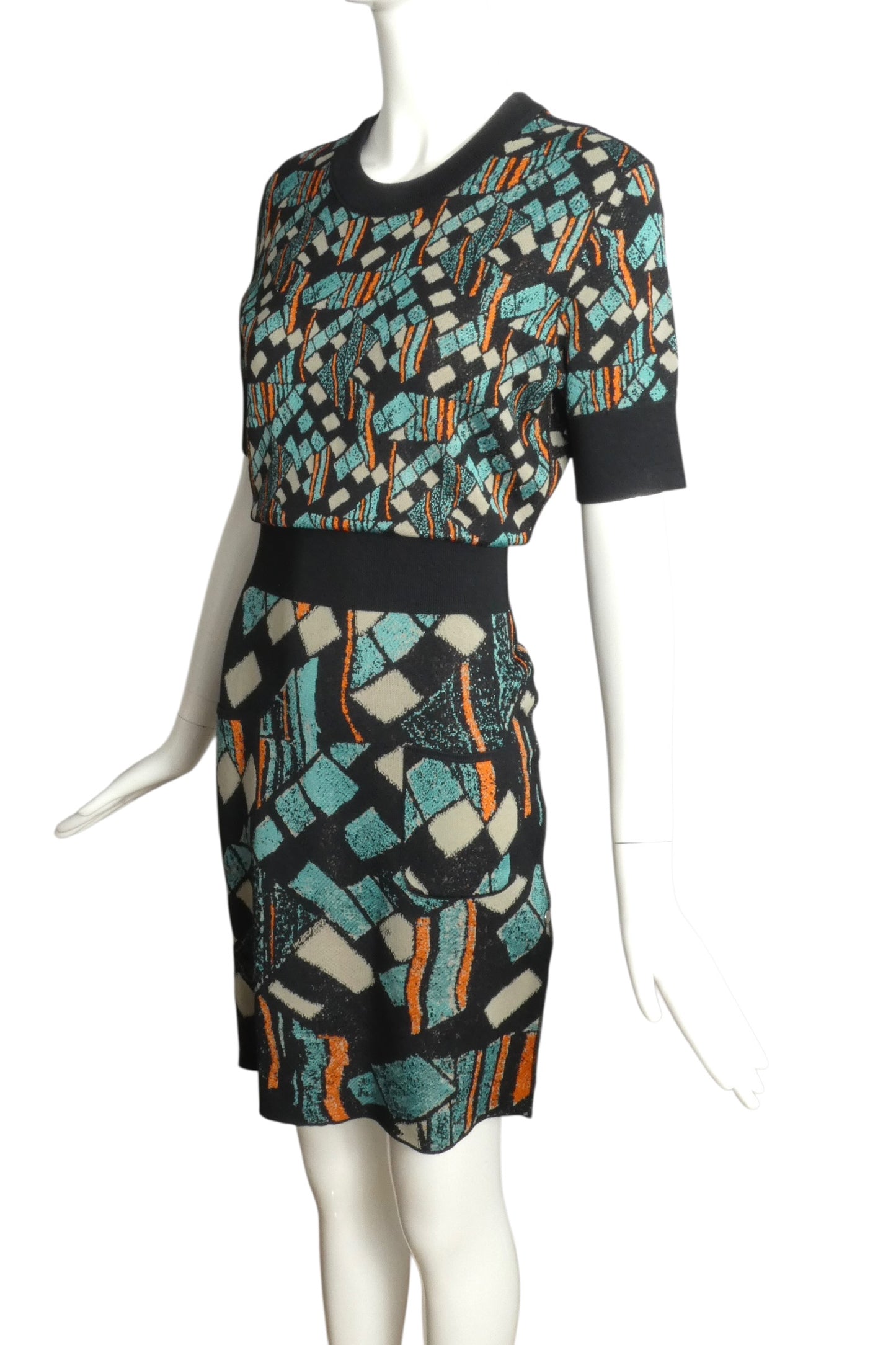 2015 Printed Knit Dress, Size 6