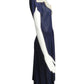 1940s Navy & Ivory Rayon Dress, Size 6