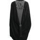 1930s Black Velvet Draped Evening Cape, Size S/M