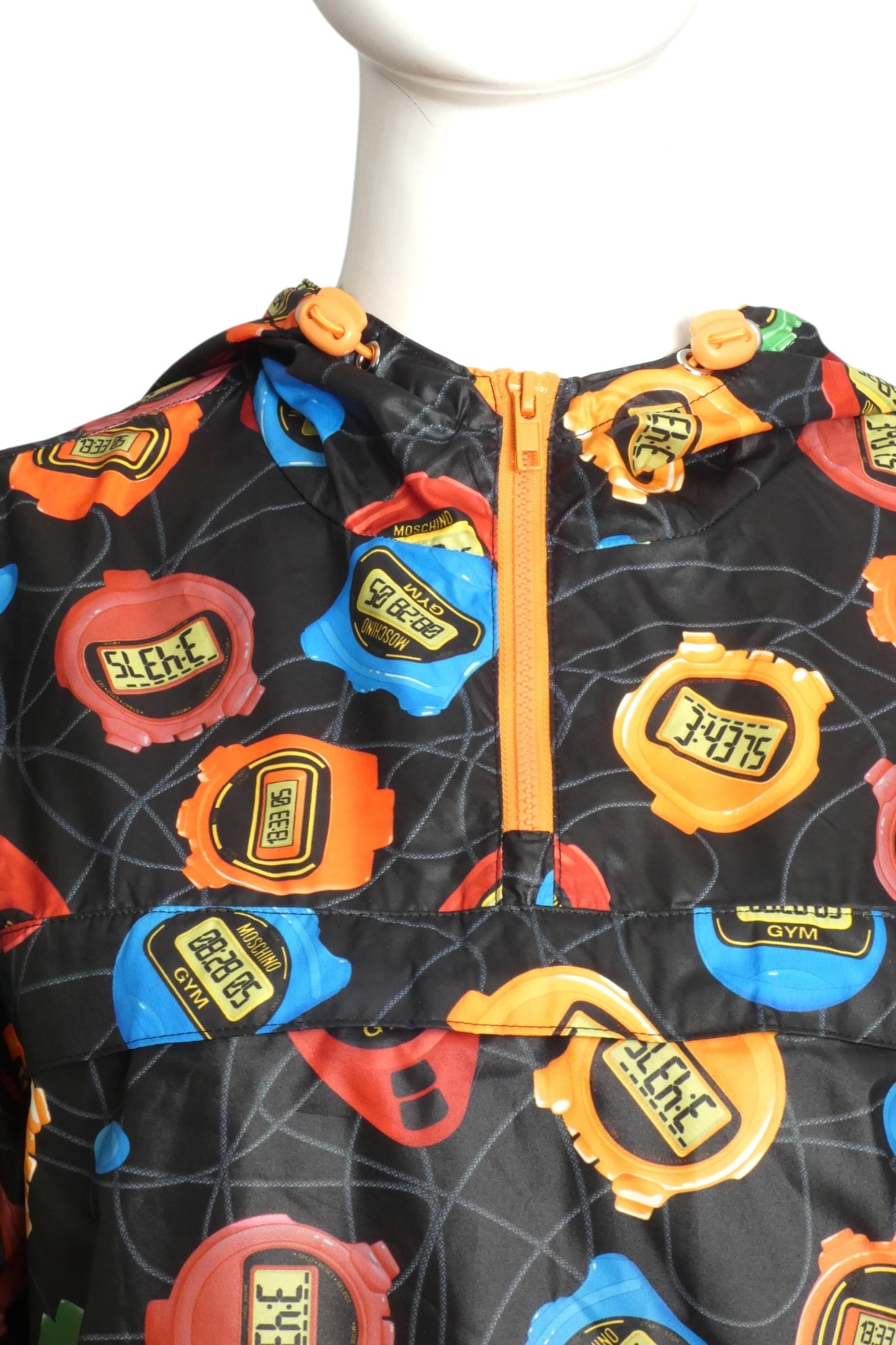 2020s NWT Stop Watch Print Hooded Jacket, Size 6