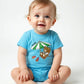 2023 Blue Cotton Pique Onesie, Size3-6 Months
