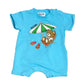 2023 Blue Cotton Pique Onesie, Size3-6 Months