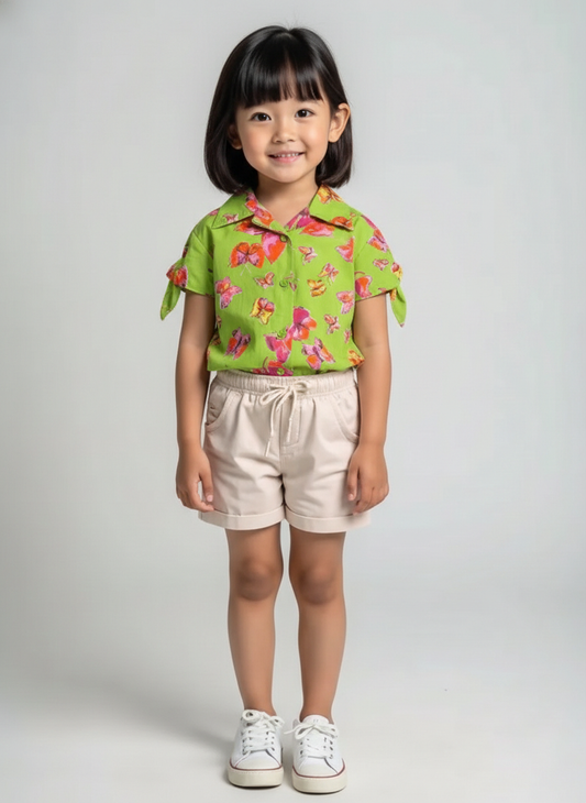 Cotton Butterfly Print Shirt, Size-2 Years