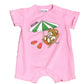 2023 Pink Cotton Pique Onesie, Size 3-6 Months