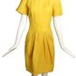 1990s Yellow Linen Shift Dress, Size 4