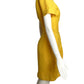 1990s Yellow Linen Shift Dress, Size 4