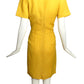 1990s Yellow Linen Shift Dress, Size 4