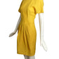 1990s Yellow Linen Shift Dress, Size 4