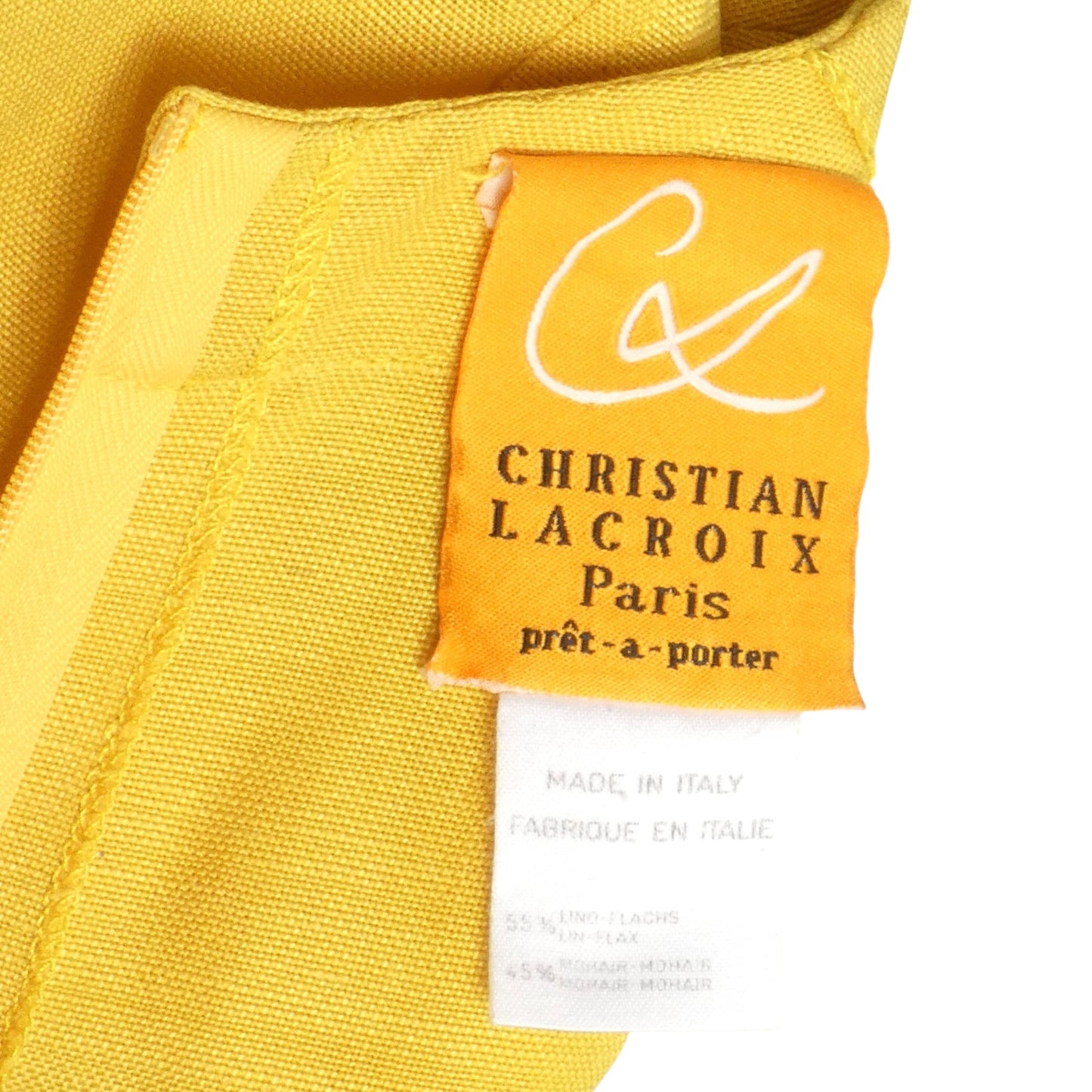 1990s Yellow Linen Shift Dress, Size 4
