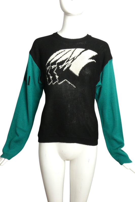 KANSAI YAMAMOTO- 1980s Multi Color Wool Sweater, Size 6